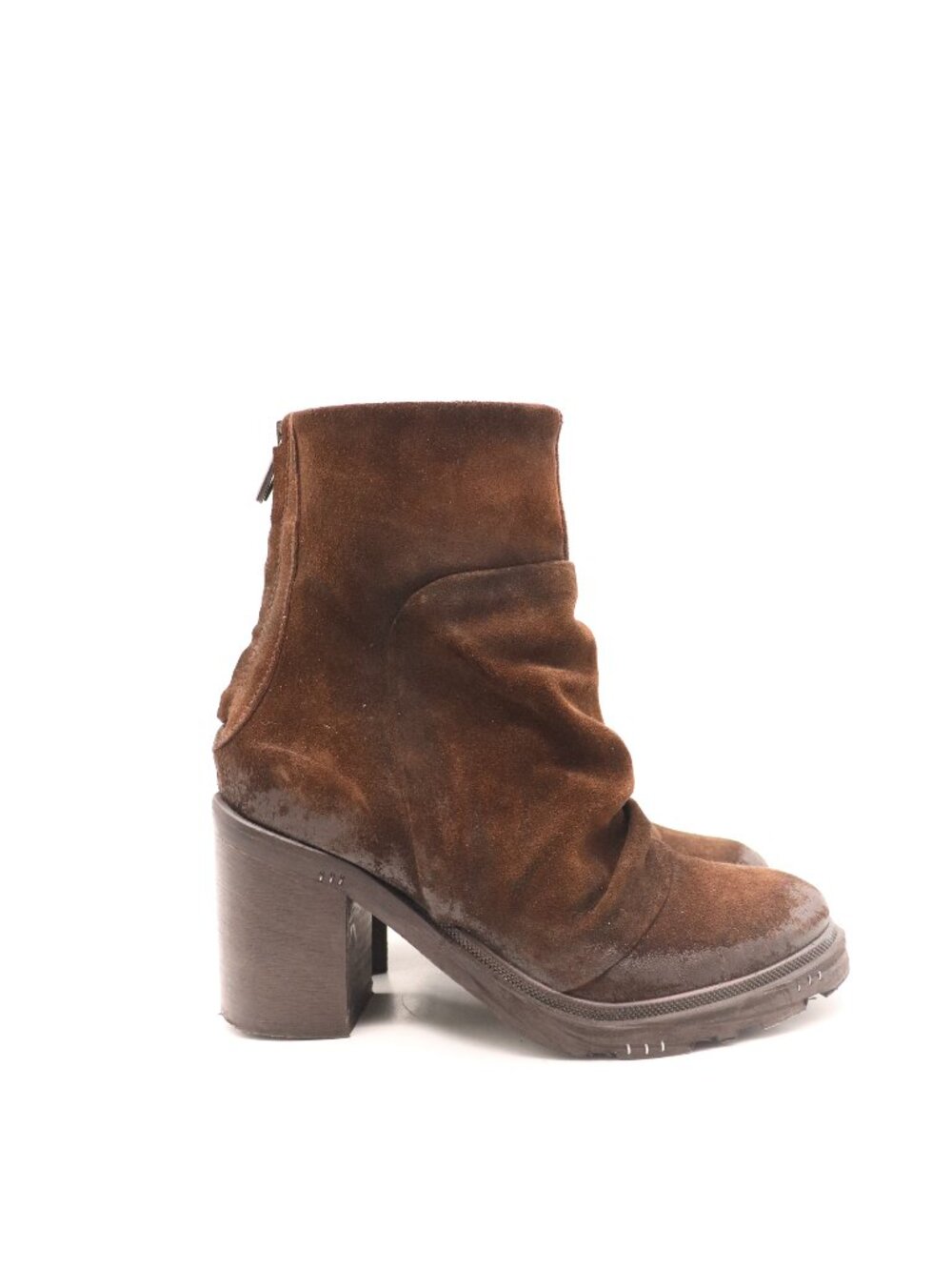 Freebird by Steven Women's Size EU 36 Zip Brown Suede Leather Slouchy Boots